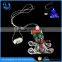 Christmas glow in dark cheap plastic decorative light pendant necklace for kids