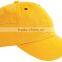 Yellow sports hats 6 panel baseball cap with pocket
