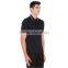 Wholesale woven collar oversized men polo shirt black polo shirts