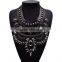 western luxury vintage cross gold coin crystal necklace