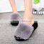 2017 High-Heeled Rabbit Fur Slippers Women Fashion Autumn Winter Fur Slides Platform Women Shoes Women Slippers Fslipper-2