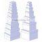 Artisan Polka Pink /Blue Rectangle Nest,Set Of 4 Nested Decorative Boxes,Pink/Blue Box Nest