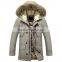 2016 Custom LOGO Hollow-cotton Fur Hood Men Russian Winter Jacket