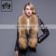 Women Fashionable Winter Duck Down Jacket with Raccoon Fur Hooded