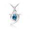S925 SILVER Beautiful Angel Feather Rhinestone Necklaces Silver Plated Jewelry Elegant Necklace Pendant FASHION BIRTHDAY GIFTS