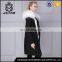 Korean style fur hooded long style white fox fur coat