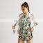 new design high quality standing collar long sleeves breathable quick dry zipper grid print sun protective coat