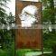 Custom made corten steel garden design signs