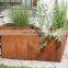 Garden metal corner modular planter boxes CORTEN steel flower pot