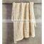 Custom hand made chunky knit soft jacquard vintage woven throw blanket for sofa
