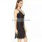 new style deep v neck hand-beading tassels fashion bandage dress