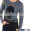 Intarsia Skull Pattern Merino Wool V Neck Mens Fashion Sweater