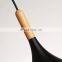 Vintage Black White Metal Shade Wood Base Pendant Light Decorative