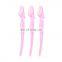 Good quality hotel supplier Transparent ABS plastic handle Facial Eyebrow Razors Trimmer