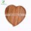 Nice Design Acacia Heart Shape Snacks Tray Set 2