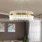 Wholesale hotel lobby luxury gold color villa high ceilings hanging lights Crystal chandelier light fixture