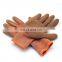New Latex Foam Gloves for Garden for Household and Construction with Orange Nylon or Polyester and Black Latex