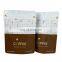 custom printed aluminum foil plastic heat sealing zipper stand up coffee packaging bag with valve