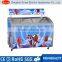 supermarket ice cream deep display freezer with lock