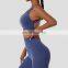 Women Sexy Front Hollow Out Backless Crop Tops Wholesale Wide Shoulder Straps Sports Bras
