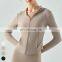 Breathable Activewear Custom Slim Fit Top Zipper Long Sleeve Gym Fitness Wear Sports Hooded Jacket Yoga Jacket For Women