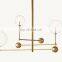 Dining Room light Sphere Brass Chandelier GLASS GLOBE MOBILE THREE-ARM CHANDELIER 46