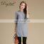 Custom Design Casual Pullover Crew Neck Half Sleeves Pure Cashmere Knitted Women's Sweater Dress