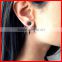 925 sterling silver high quality women jewelry micro pave cz double side ear jacket crystal earring
