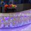 LED flash hollow stainless steel coffee table