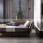 Modern Design Bedroom Furniture Solid Wood Walnut Bed King Size Bed