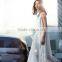 high quality solid color white chiffon maxi long dress summer