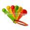New products 2016 Colorful Portable Silicone Measuring Cups Spoon