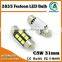 31mm 2835 high lumen LED license plate light dome light