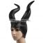 Halloween Party Cosplay dark witch rubber Costume dress Carnival costume Horn Headpiece Helmet Maleficent Hat