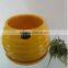 6 color small round table vase with hole / ceramic small pot vases wholesale china with plate