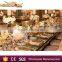Gold Metal Glass Dining Table with Glass Living Room Furniture                        
                                                Quality Choice