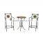 coffer tables and chairs for events-3pc mosac bistro set with cushion