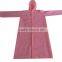 PE disposable waterproof eco-friendly long raincoat/rain wear with sleeve for promotion