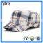 Wholesale checker cotton military cap for women