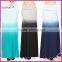 Fold Over Waist Rayon Ombre Ruffles Maxi Skirt