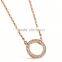 Best Wholesale Websites Fashion Women Rose Gold Circle Necklace