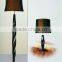 2015 modern coffee wood hotel lamp/table lamps with fabric shade