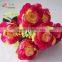 6 heads double color artificial rose flower