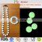 Custom silicone beads teething necklace glow in the dark beads