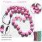 2015 Latest China Silicone Beaded Necklaces Baby Chew Statement Beaded Necklace