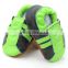 wholesale new arrival stylish green soft breathable non-slip baby infant leather shoes