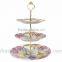 Ceramic porcelain cake stand 3 tiers fruit plate wholesale