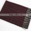 Cashmere Horizontal Stripe Scarf With Fringe