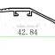 Tile trim Aluminium flooring profile Classic ramp profiles skid resistance -WX035