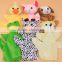 high quality plush hand puppet for kids / soft plush pink pig hand puppet / Animal Shaped Plush Hand Puppet